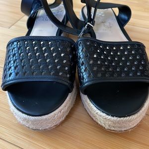 Women Vince Camuto Black Low Platform Esprilda Size 7.5 Shoes Ankle Excellent